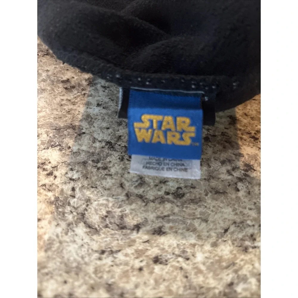 Star Wars Darth Vader Hat Unisex Kids Black Braided Tassel Flannel Lined Beanie